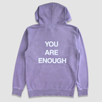 You Are Enough Hoodie-Plum