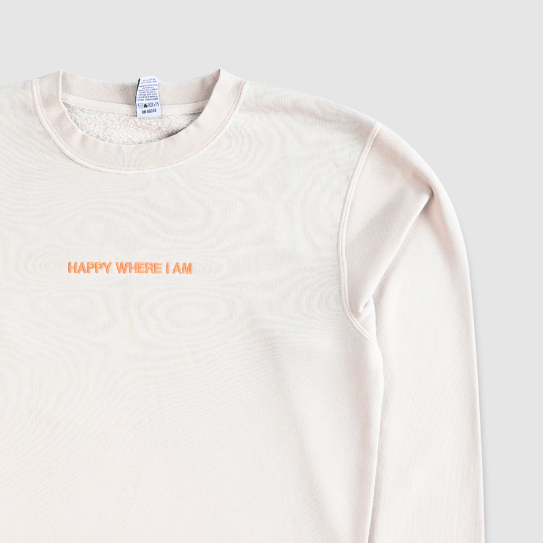 Classic Minimalist Midweight Crewneck-Ivory