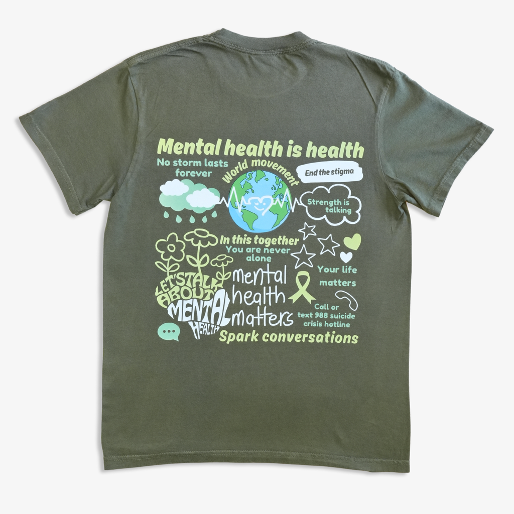 Mental health is health T-shirt - Moss Green