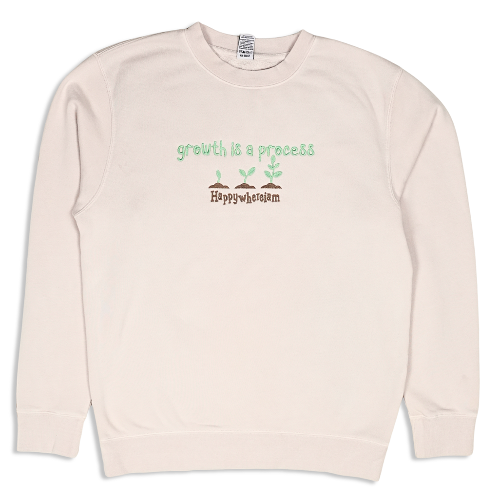 Growth is a process Crewneck - Ivory
