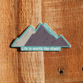 Life is worth the climb sticker