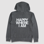 Happy Where I Am Hoodie-Pepper