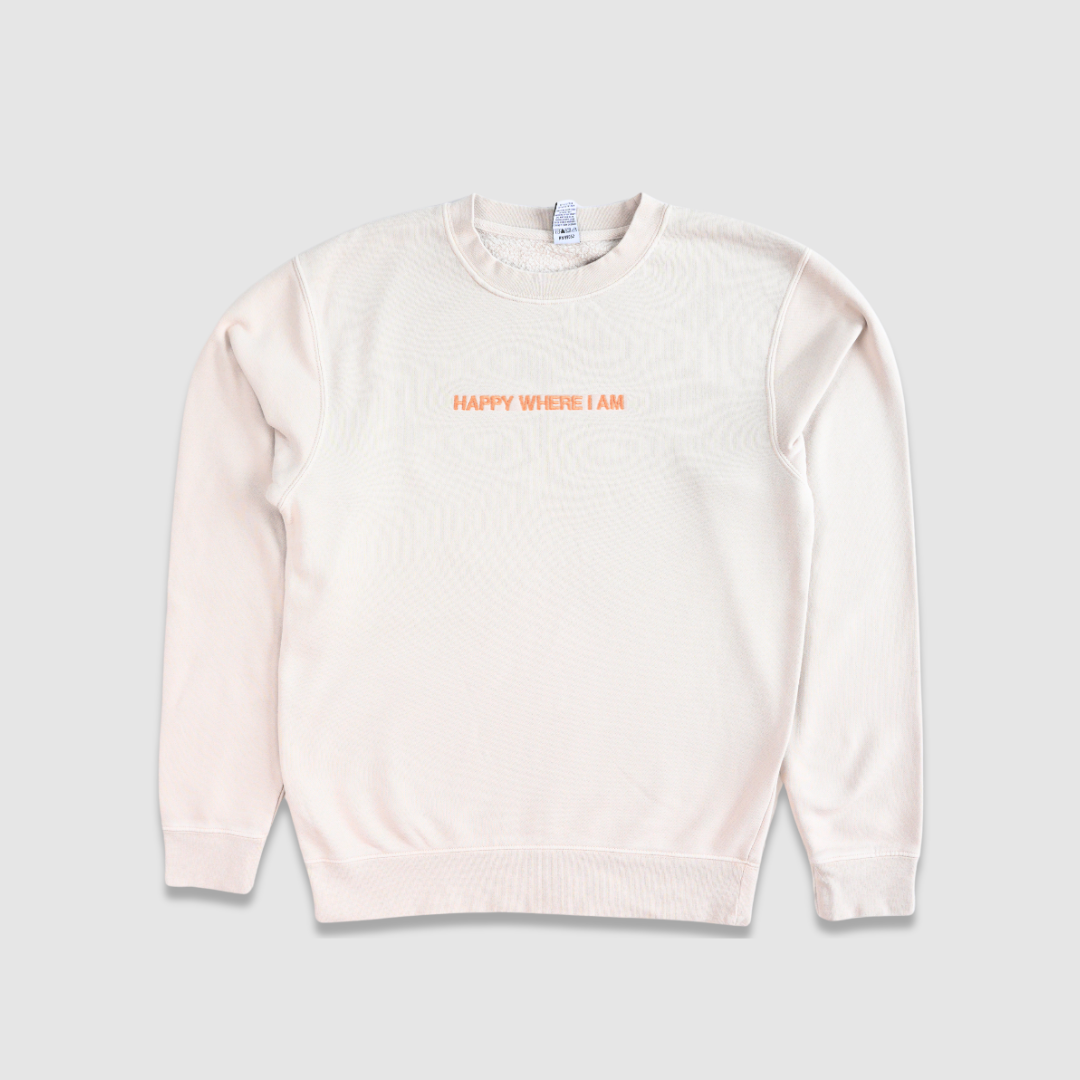 Classic Minimalist Midweight Crewneck-Ivory